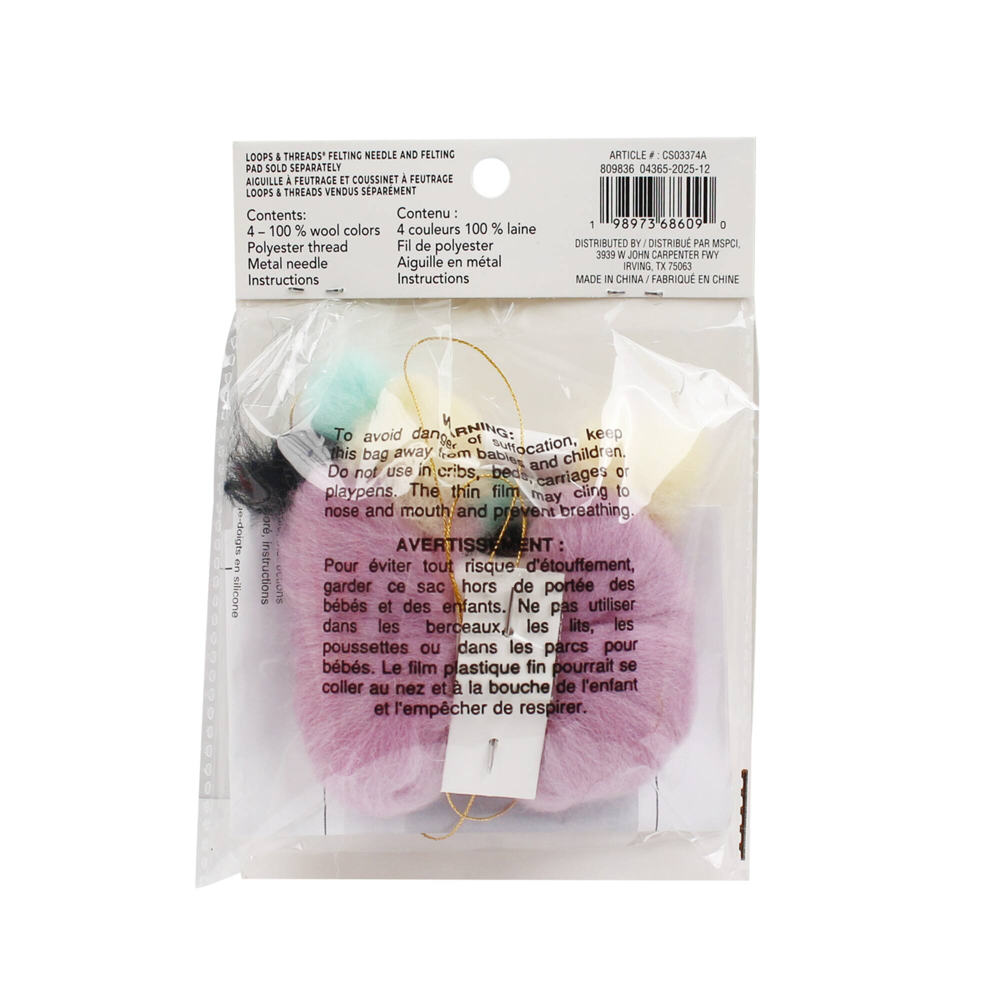 Lavender Bear with Popsicle Needle Felting Kit by Loops & Threads®